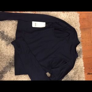 NWT J.Crew New Balance cut out workout top